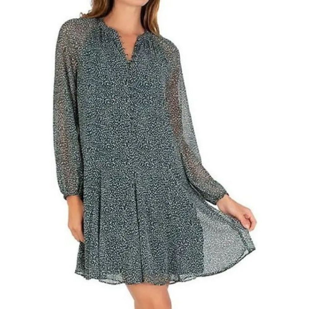 NWT Joie Limited Edition Women's Balloon Sleeve Dress (Arctic Animal Spot M